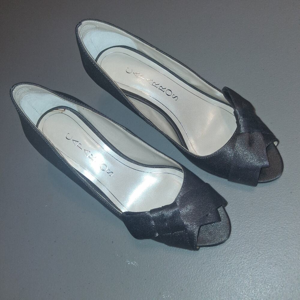 Caparros Women's Odessa Peep Toe Platform Brown Sparkle Pumps Size 6
